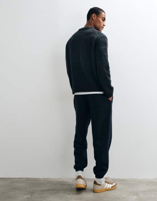 ASOS DESIGN essentials joggingbukser med opsmøg i marineblå, 5 af 5