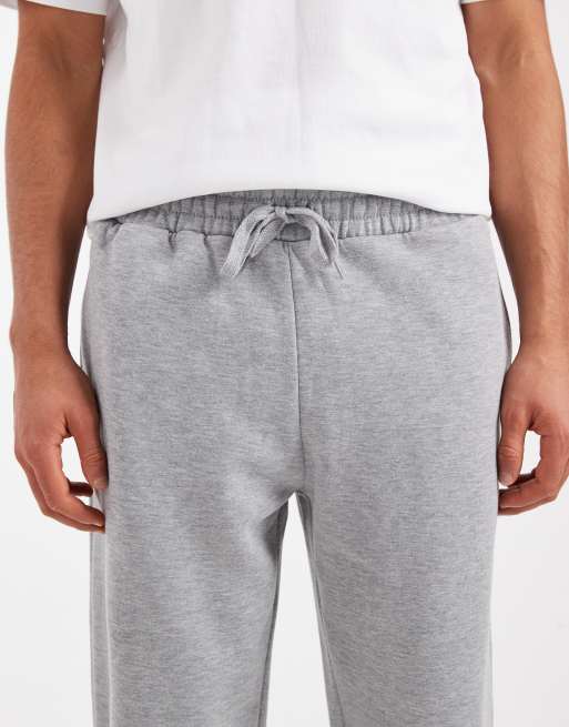 ASOS DESIGN – Essentials – Jogginghose in grau meliert mit geradem Bein, 5 von 5