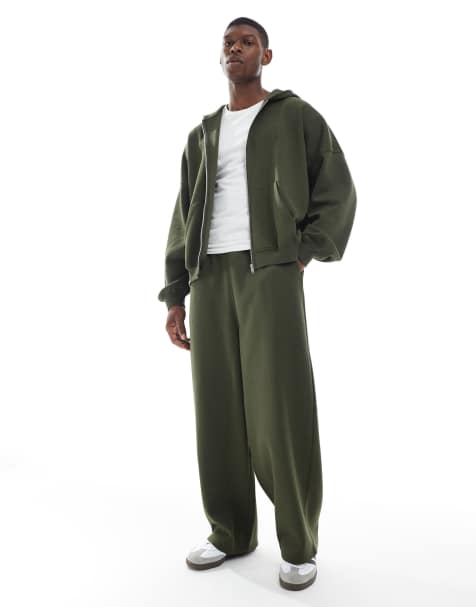 ASOS DESIGN – Essentials – Kakigröna, lediga mjukisbyxor - view 1