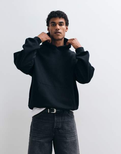 ASOS DESIGN – Essentials – Kapuzenpullover in Schwarz mit extremer Oversize-Passform - view 1