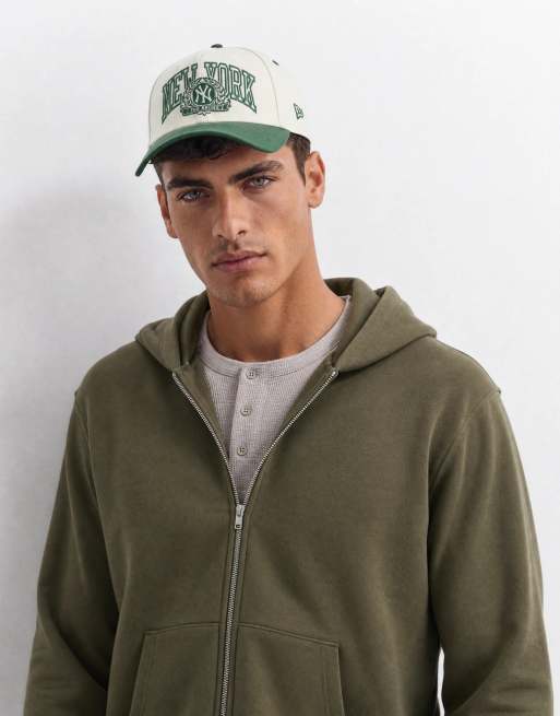 ASOS DESIGN - Essentials - Khaki afslappet hættetrøje med lynlås og firkantet pasform, 8 af 10