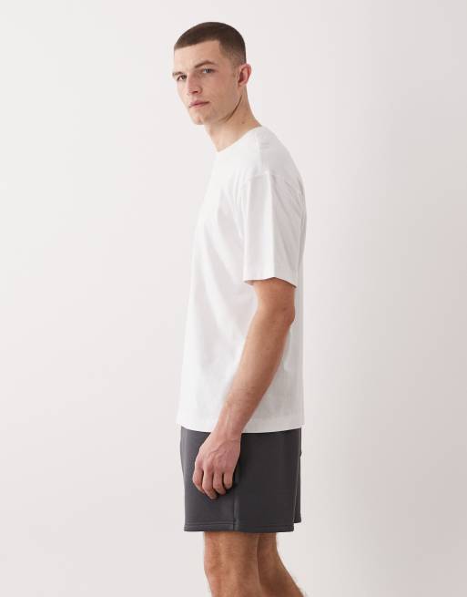 ASOS DESIGN - Essentials - Koksgrå oversized jerseyshorts, 3 af 5