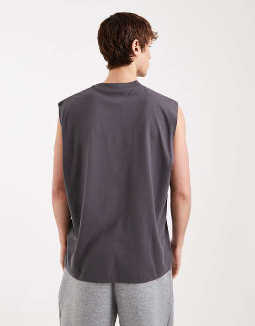 ASOS DESIGN - Essentials - Koksgrå oversized tanktop, 3 af 5