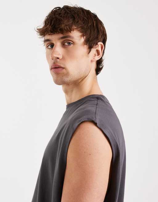 ASOS DESIGN - Essentials - Koksgrå oversized tanktop, 4 af 5