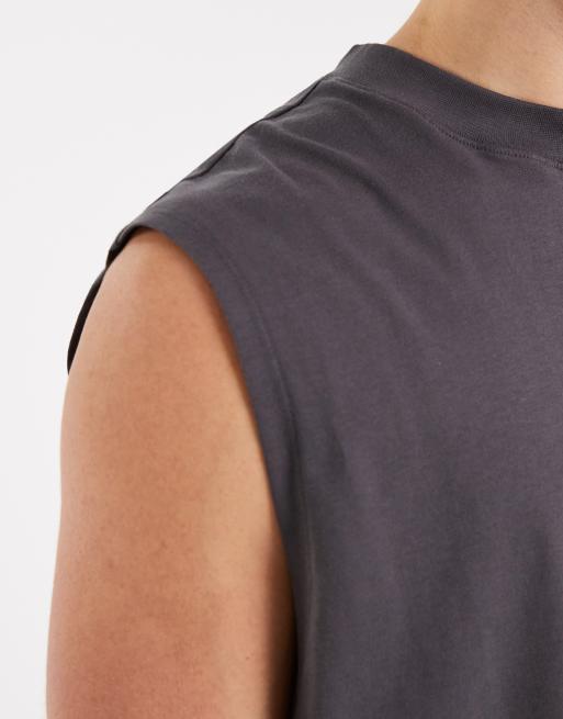 ASOS DESIGN - Essentials - Koksgrå oversized tanktop, 5 af 5