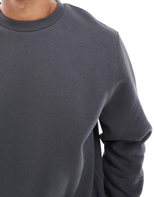 ASOS DESIGN - Essentials - Koksgrå sweatshirt, 3 af 5