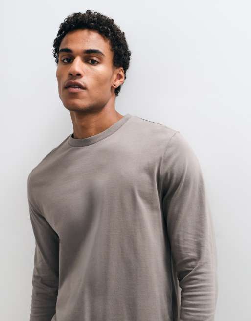 ASOS DESIGN essentials långärmad t-shirt i grått, 3 av 9