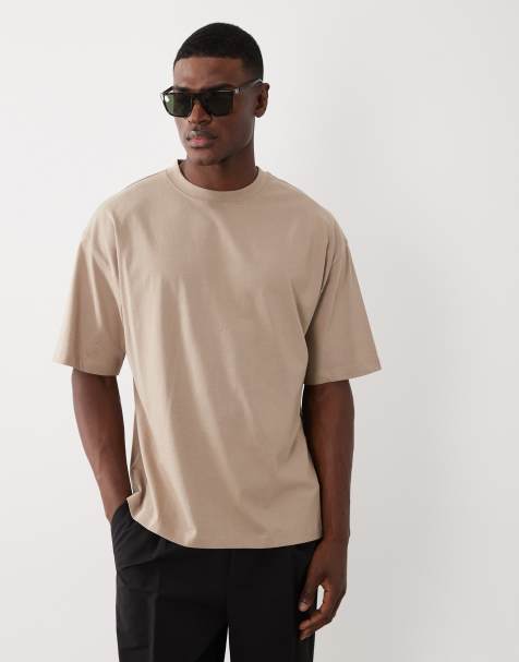ASOS DESIGN – Essentials – Ljusbeige t-shirt i oversized fit - view 1