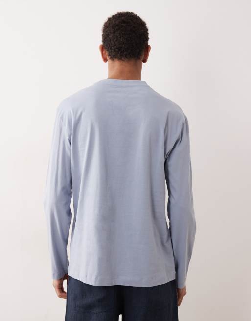 ASOS DESIGN – Essentials – Ljusblå t-shirt i relaxed fit med långa ärmar, 3 av 5