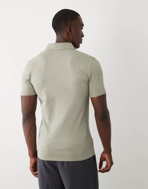 ASOS DESIGN – Essentials – Ljusgrön pikétröja i muscle fit, 4 av 5