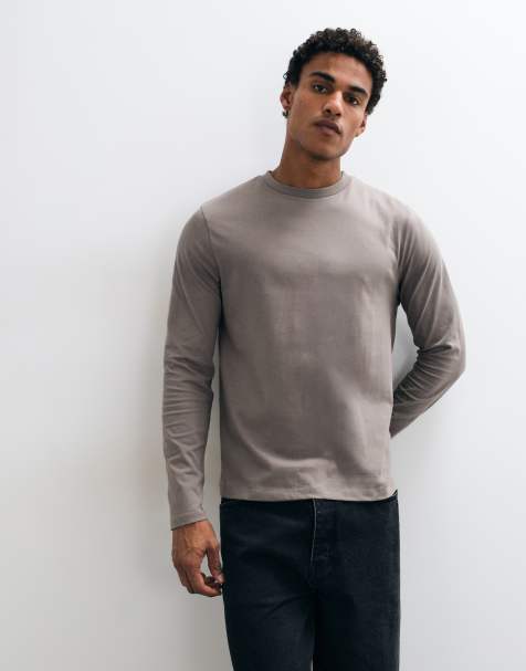 ASOS DESIGN Essentials long sleeve t-shirt in grey - view 1