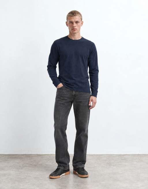 ASOS DESIGN Essentials long sleeve t-shirt in navy , 8 of 10