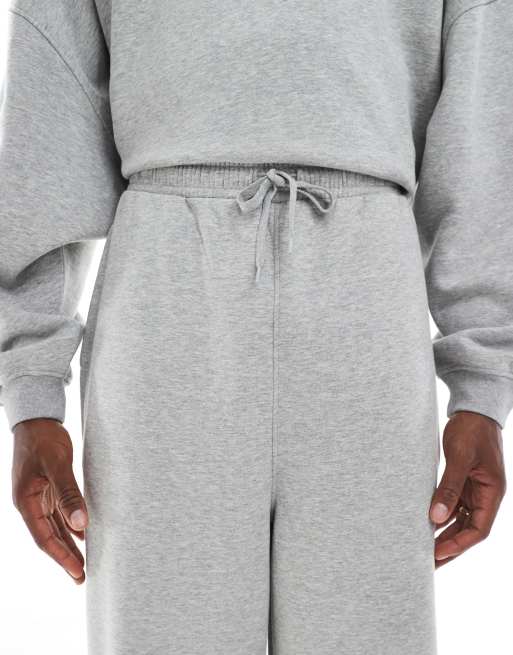 ASOS DESIGN essentials loose fit balloon jogger in grey marl, 4 of 5