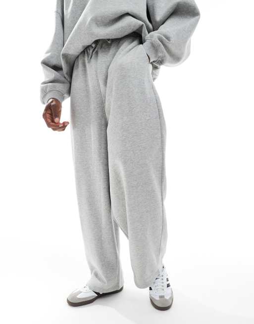 ASOS DESIGN essential oversized balloon sweatpants in heather gray