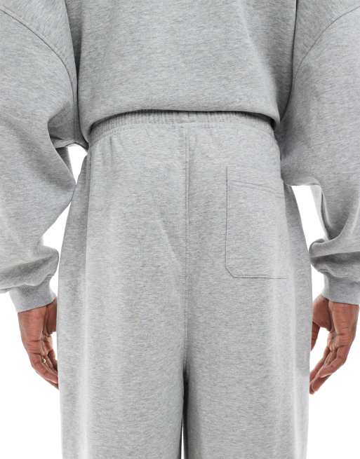 ASOS DESIGN essential oversized balloon sweatpants in heather gray