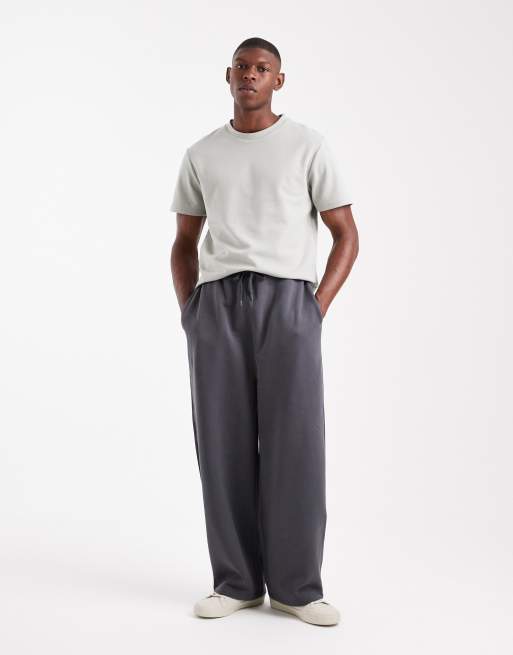 ASOS DESIGN essentials loose fit sweatpants in asphalt