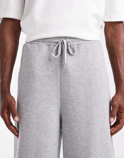 ASOS DESIGN essentials loose fit sweatpants in gray heather
