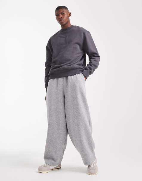 ASOS DESIGN essentials loose fit sweatpants in gray heather - view 1