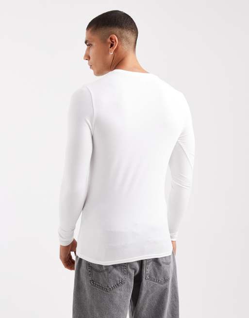 ASOS DESIGN - Essentials - Lot de 2 t-shirts moulants à manches longues - Noir et blanc , 3 de 5