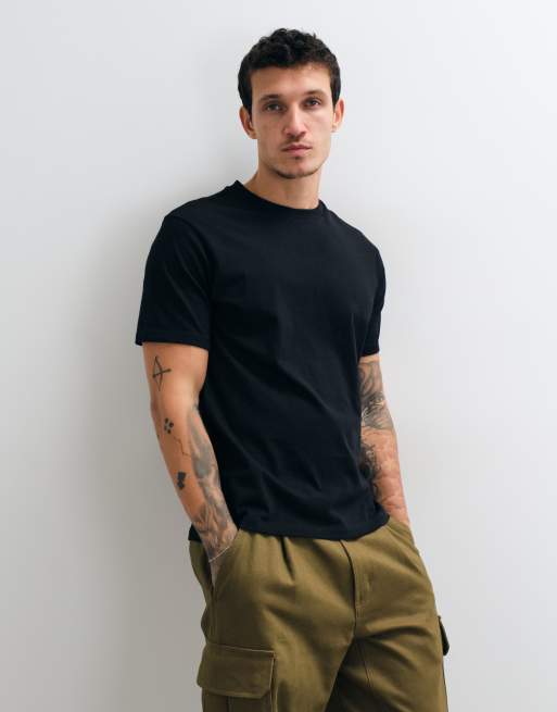 ASOS DESIGN - Essentials - Lot de 3 t-shirts coupe classique - Noir, 2 de 5