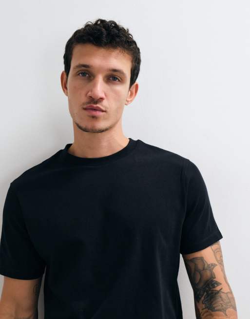 ASOS DESIGN - Essentials - Lot de 3 t-shirts coupe classique - Noir, 4 de 5