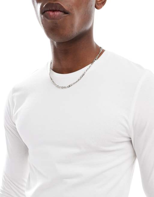 ASOS DESIGN - Essentials - Lyseblå og tætsiddende T-shirt med lange ærmer og rund hals, 3 af 4