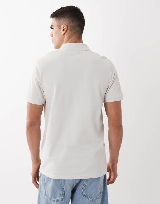 ASOS DESIGN - Essentials - Lysegrå poloskjorte i piqué med regular fit-pasform, 2 af 5