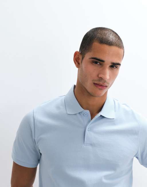 ASOS DESIGN - Essentials - Lysegrå poloskjorte i piqué med regular fit-pasform, 3 af 5