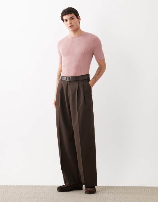 ASOS DESIGN - Essentials - Lyserød tætsiddende overdel i fin ribstrik med rund hals, 3 af 5