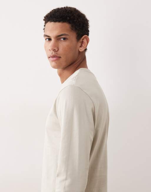 ASOS DESIGN - Essentials - Maglietta a maniche lunghe vestibilità classica color pietra, 2 di 5