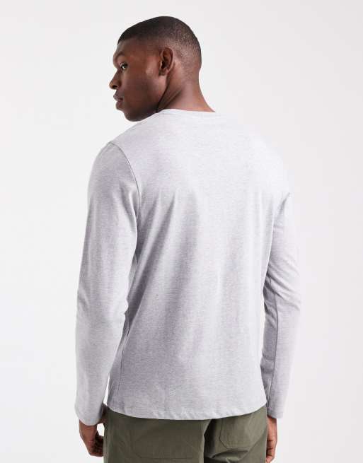 ASOS DESIGN - Essentials - Maglietta a maniche lunghe vestibilità classica grigio mélange, 3 di 5