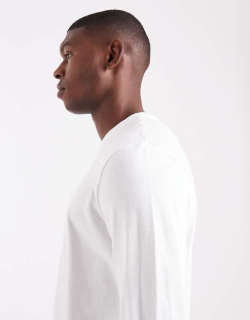 ASOS DESIGN - Essentials - Maglietta vestibilità classica a maniche lunghe bianca, 4 di 5