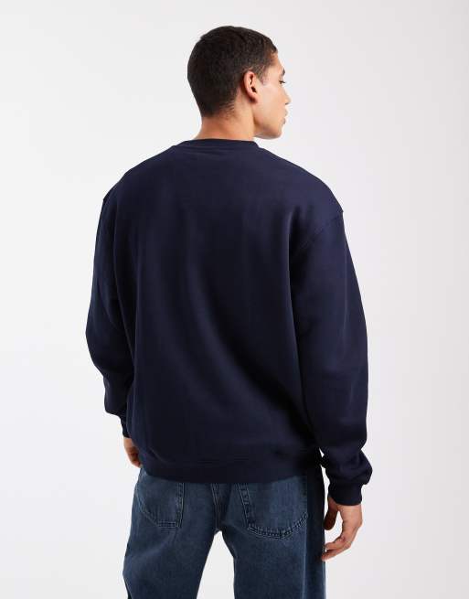 ASOS DESIGN - Essentials - Marineblå sweatshirt , 3 af 5