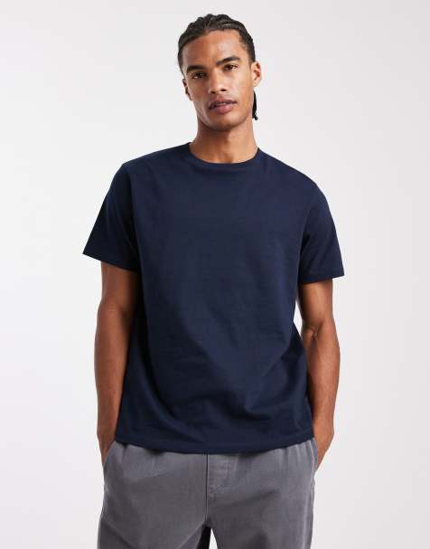 ASOS DESIGN - Essentials - Marineblå T-shirt i regular fit - view 1