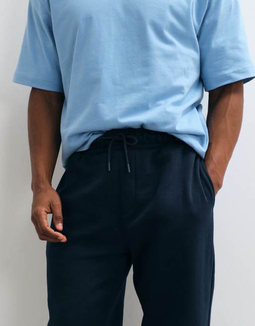 ASOS DESIGN - Essentials - Marineblå tapered joggingbukser, 3 af 5