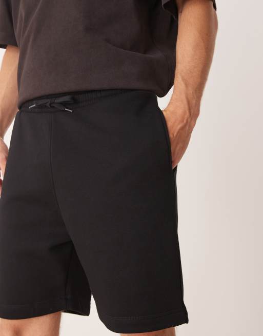 ASOS DESIGN essentials mid length slim shorts multipack in black & grey marl, 2 of 5