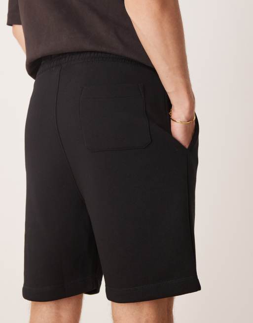ASOS DESIGN essentials mid length slim shorts multipack in black & grey marl, 5 of 5