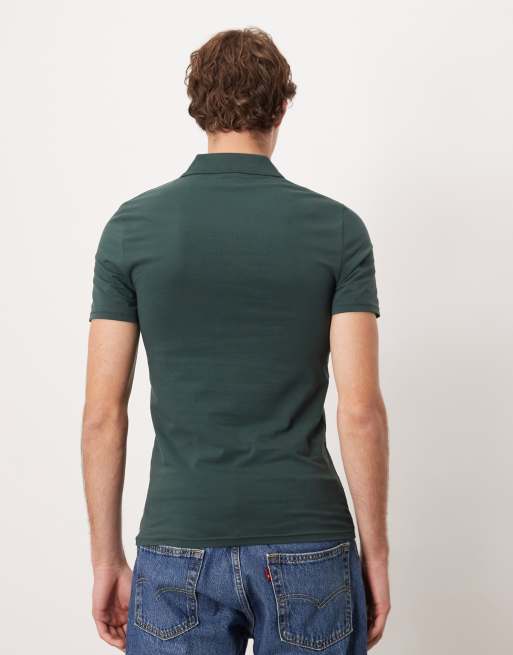 ASOS DESIGN – Essentials – Mörkgrön pikétröja i muscle fit , 3 av 5