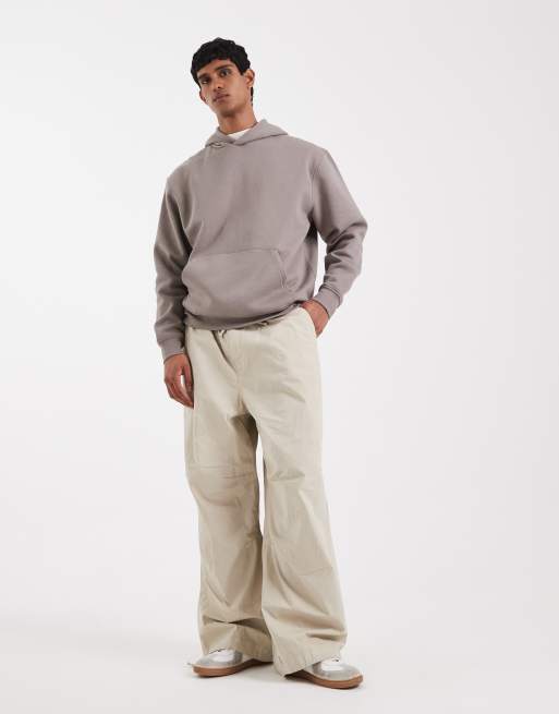 ASOS DESIGN - Essentials - Mørk beige hættetrøje i afslappet pasform, 2 af 5