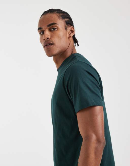 ASOS DESIGN - Essentials - Mørkegrøn T-shirt i regular fit, 3 af 5