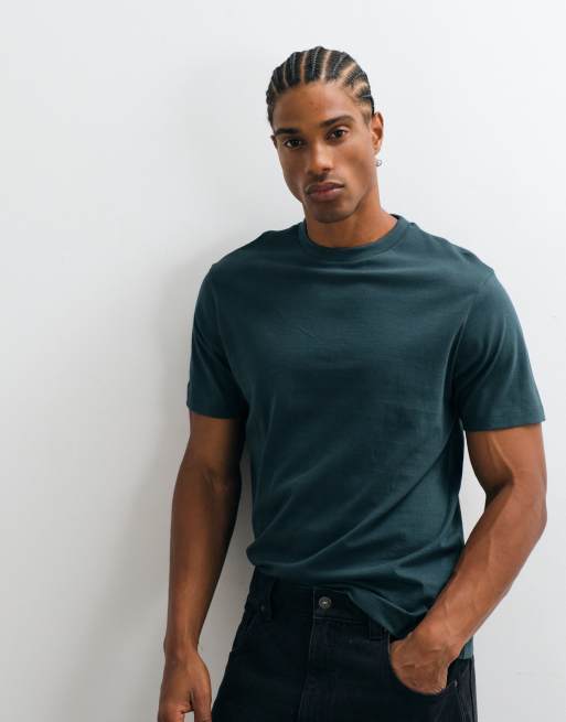 ASOS DESIGN - Essentials - Mørkegrøn T-shirt i regular fit, 4 af 5
