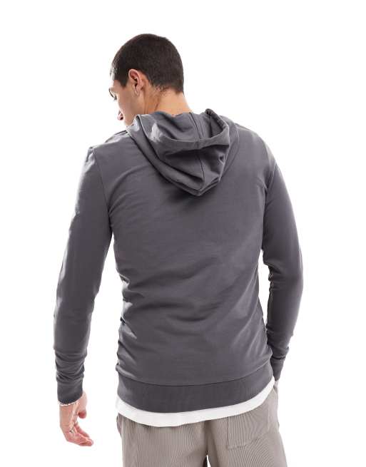 ASOS DESIGN - Essentials - Muscle fit hoodie in antracietgrijs, 2 van 4