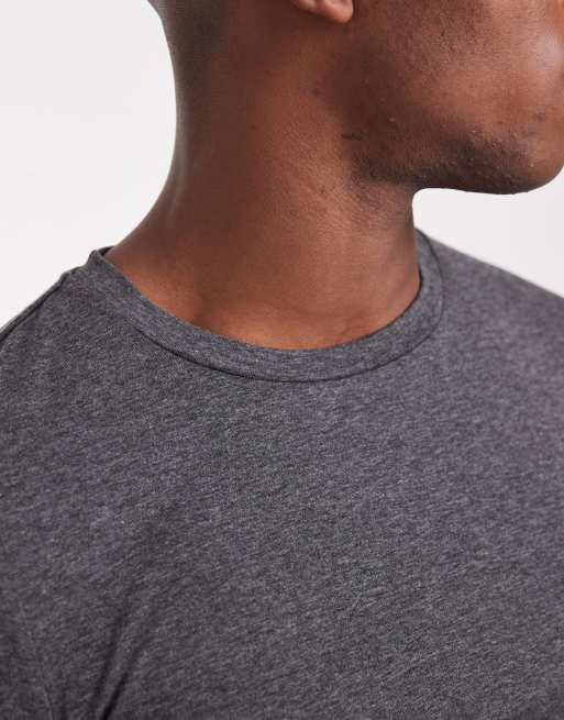 ASOS DESIGN essentials muscle fit long sleeve t-shirt in charcoal  , 5 of 5