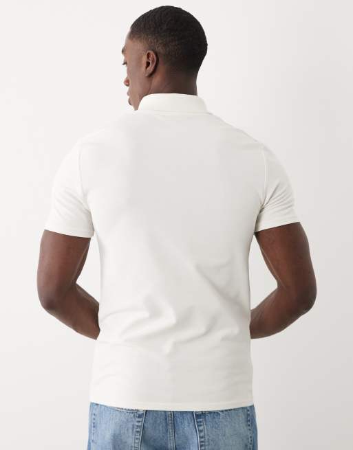 ASOS DESIGN Essentials muscle fit polo shirt in grey, 4 of 5