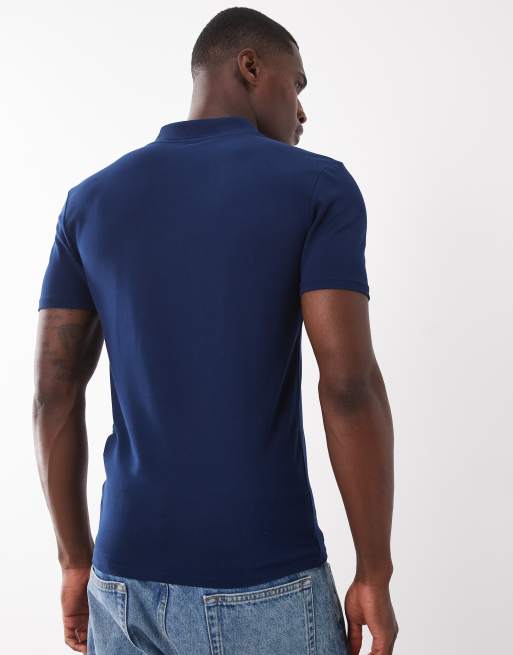 ASOS DESIGN Essentials muscle fit poloshirt in navy pique, 5 van 5