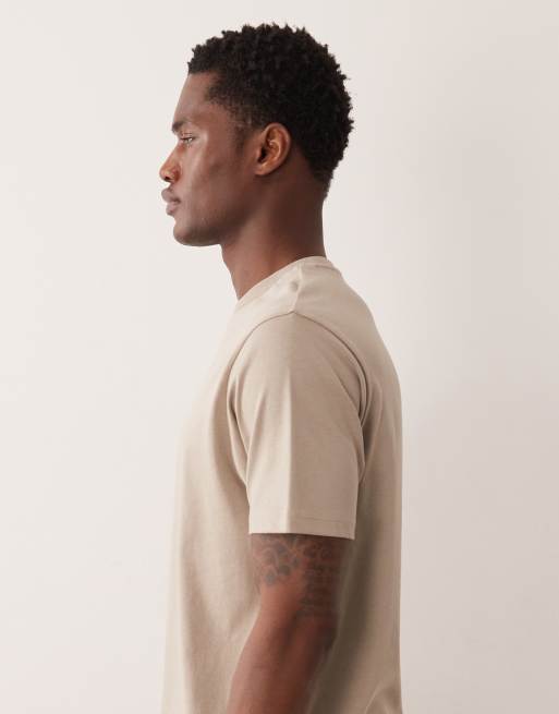 ASOS DESIGN - Essentials - Muscle fit T-shirt in beige, 4 van 5