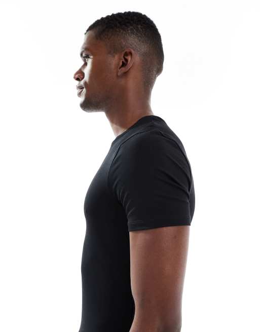 ASOS DESIGN essentials muscle fit T-shirt in black  , 4 of 5