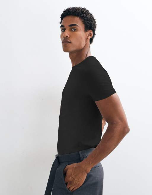 ASOS DESIGN Essentials muscle fit t-shirt in black, 5 of 5