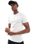 [ASOS DESIGN] ASOS DESIGN essentials muscle fit t-shirt in cream-White S Coconut milk