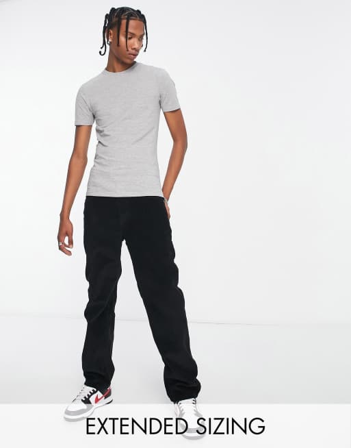 ASOS DESIGN - Essentials - Muscle fit T-shirt in gemêleerd grijs